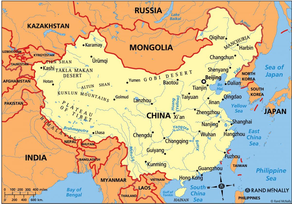 Չինաստանը քաղաքական քարտեզ