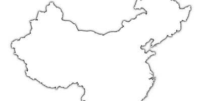 Ուրվագծային քարտեզ Չինաստանի