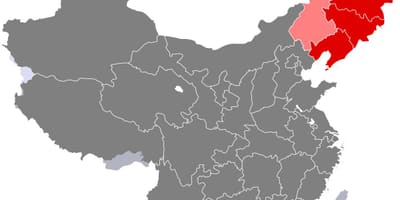 Հյուսիս-արևելյան Չինաստան քարտեզ