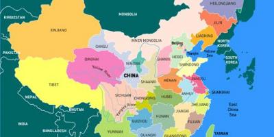 Քարտեզ Չինաստանի հետ նահանգների